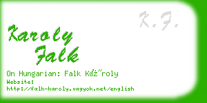 karoly falk business card